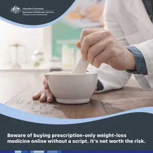 Beware of buying prescription-only weight-loss medicine online without a script, It's not worth the risk.