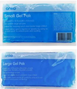 Images of Anko Small Gel Pak and Anko Large Gel Pak